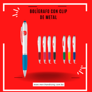 BOLÍGRAFO CON CLIP DE METAL